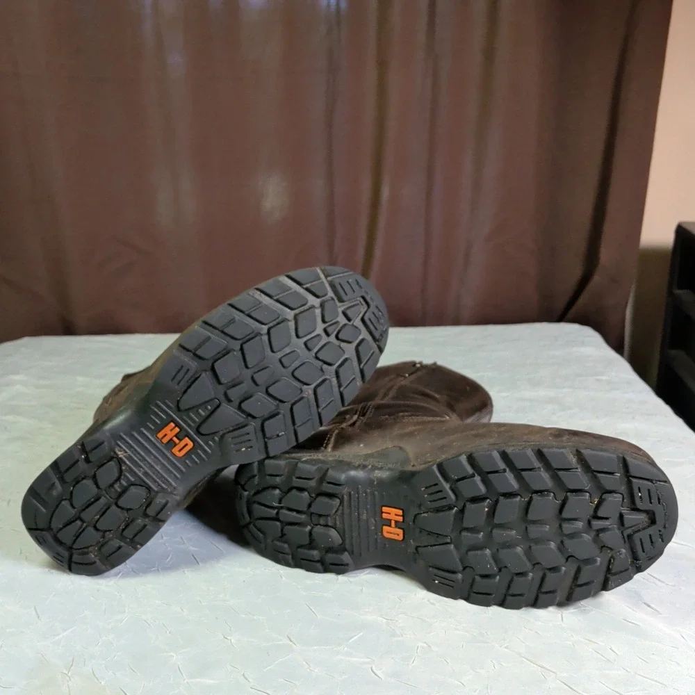 Harley-Davidson Boots Mens Size 9.5 Brown Leather Biker Riding Motorcycle 95257